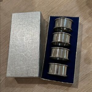 Vintage Silver-plated Napkin Rings. Set of 4